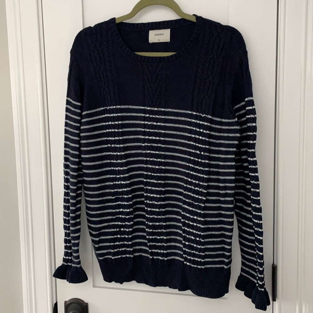 Papaya striped sweater